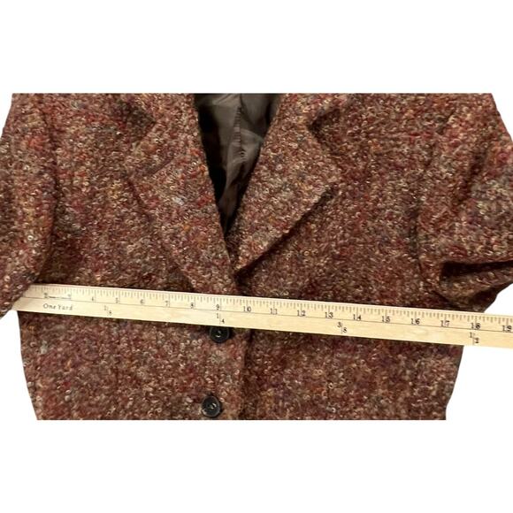 Barry Bricken Mark Shale Vintage Blazer Womens 8 Brown Multi Wool Classic Jacket - Picture 4 of 12